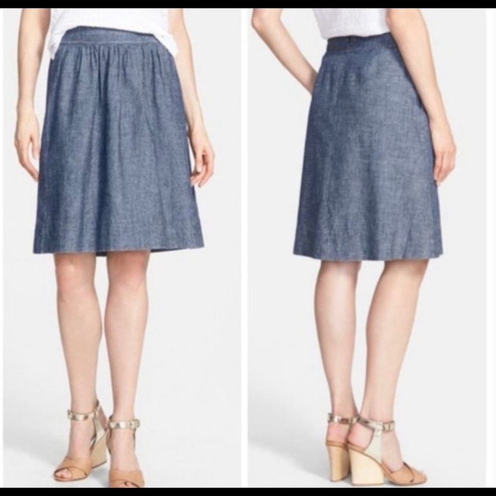 EILEEN FISHER Organic Hemp Skirt SZ Med